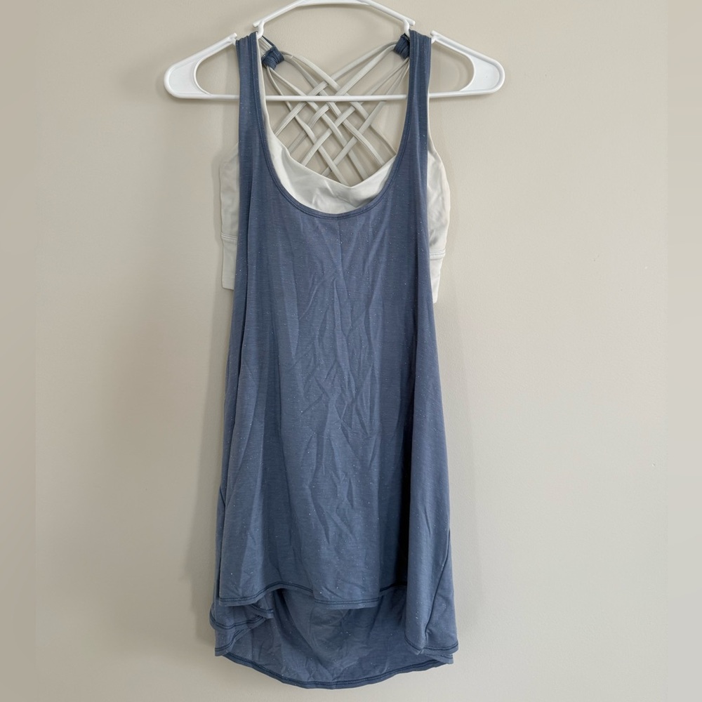 Lululemon Athletica Blue Tank Top with Crisscross Back